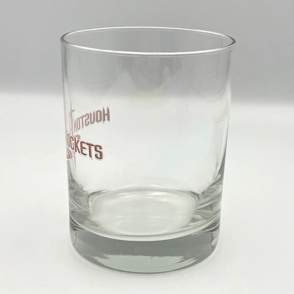 Houston Rockets NBA Rocks‎ Glass Lowball Whiskey Glass Barware 4.25